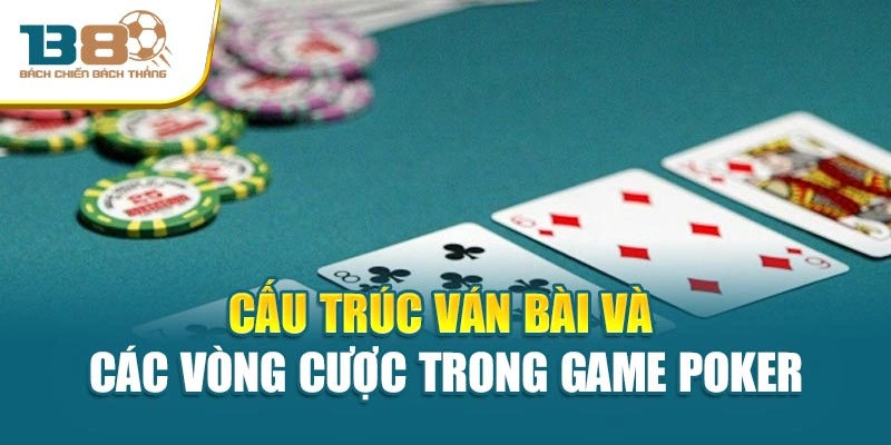 Cấu trúc ván bài và các vòng cược trong game Poker