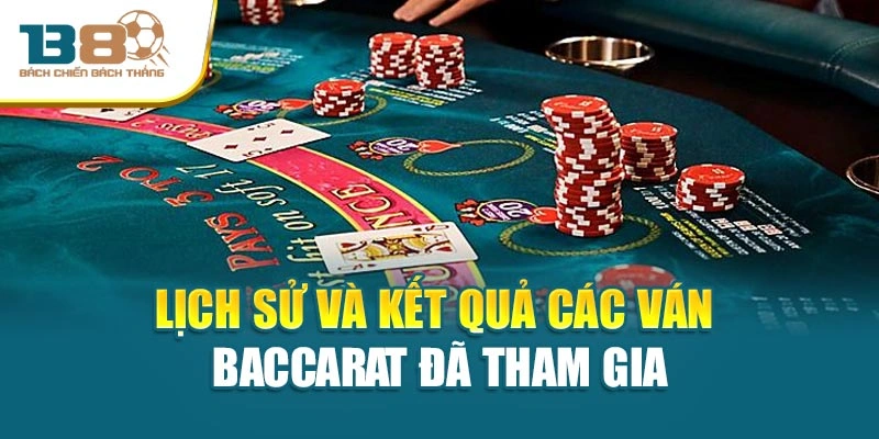 Lịch sử và kết quả các ván Baccarat đã tham gia