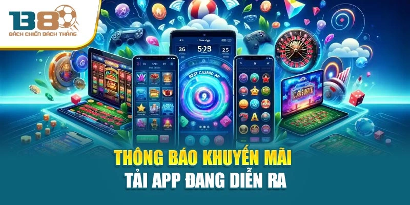 Thông báo khuyến mãi tải app đang diễn ra